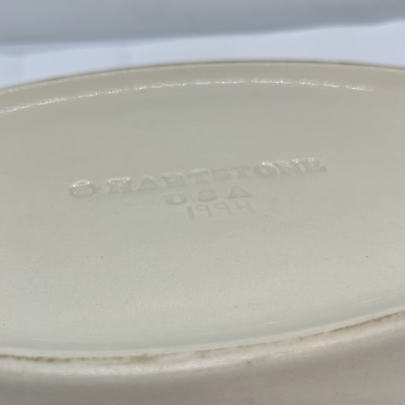 1994 Hartstone Pottery Serving Platter, Hard to Find Woodland Pattern - Picture 5 of 6